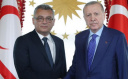 CUMHURBAŞKANI ERDOĞAN, KKTC CUMHURBAŞKANI ERHÜRMAN İLE GÖRÜŞTÜ