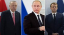 CUMHURBAŞKANI ERDOĞAN, PUTIN VE MACRON'LA GÖRÜŞTÜ