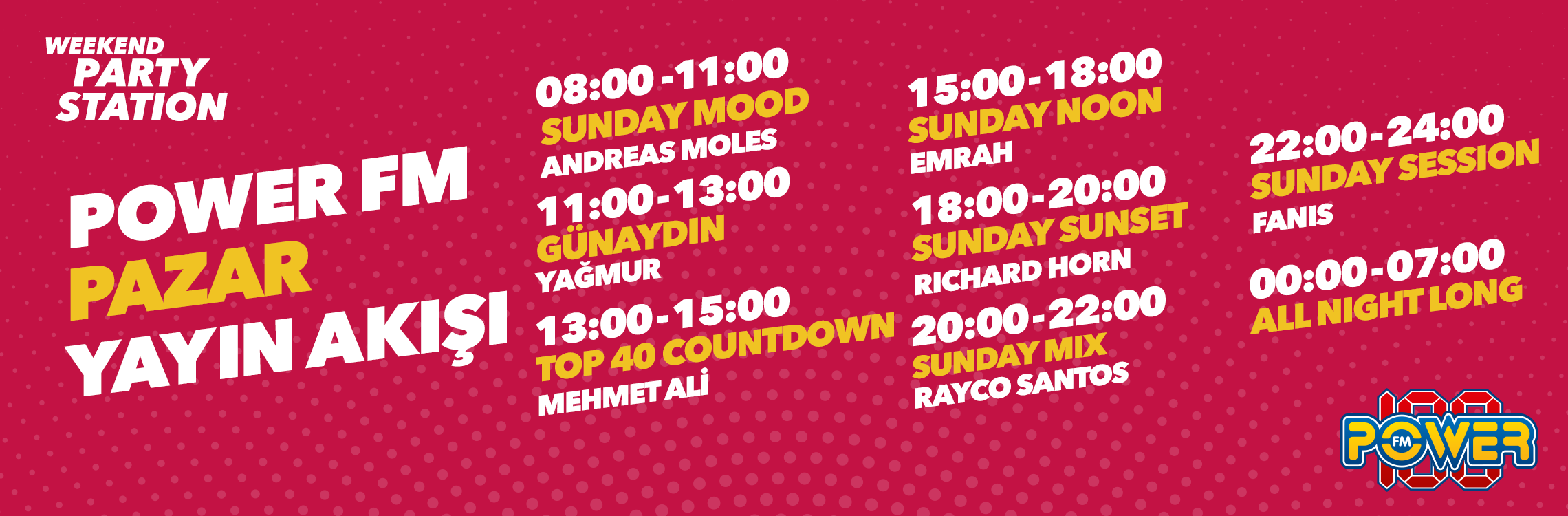 Power Fm Yayın Akışı Pazar