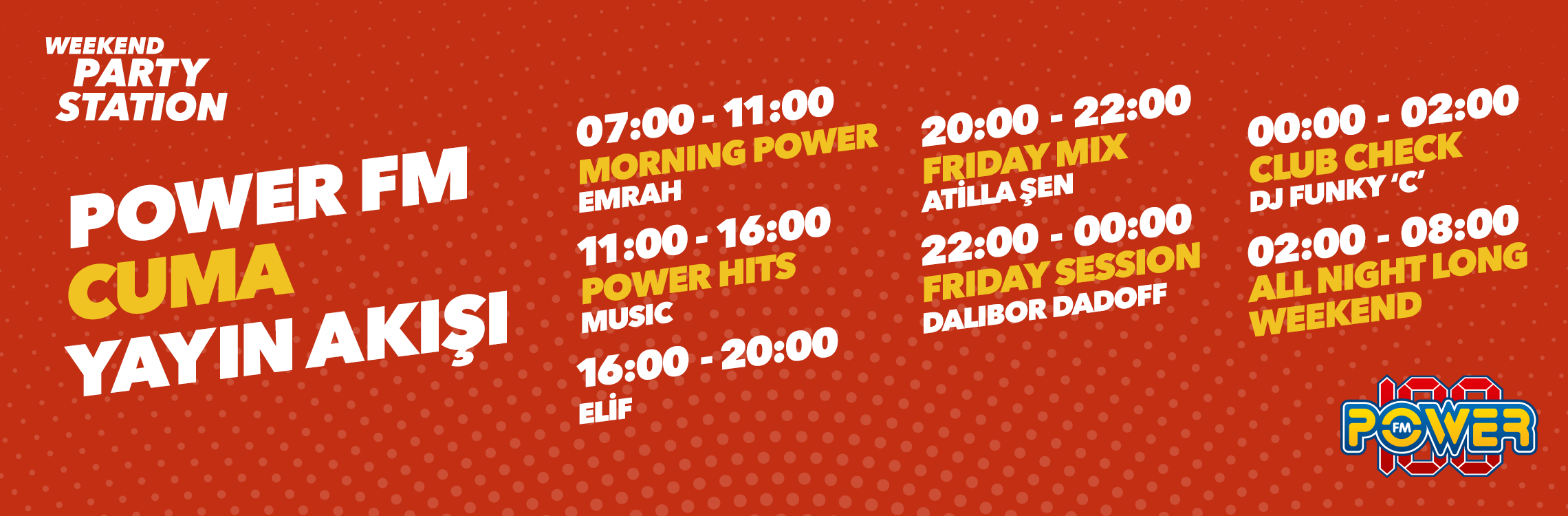 Power Fm Cuma Yayın Akısı