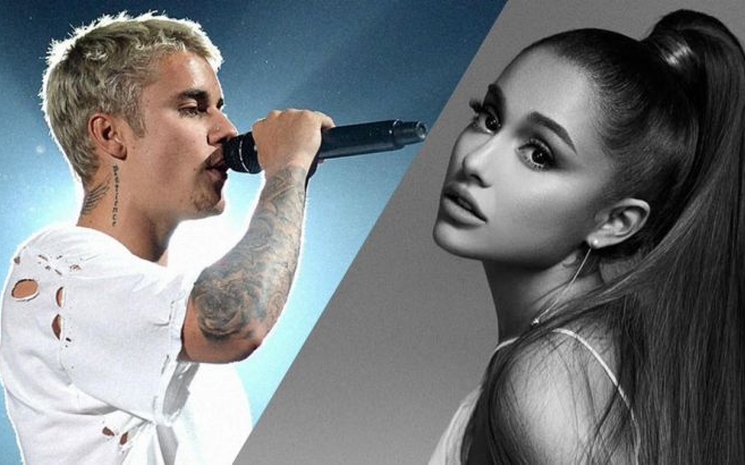 Ariana Grande ve Justin Bieber bir araya geldi.