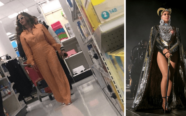 Beyonce,ucuz ürünler satan süpermarkette  görüntülendi