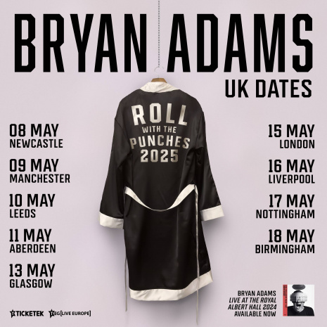 Bryan Adams 2025 İngiltere arena turunu duyurdu