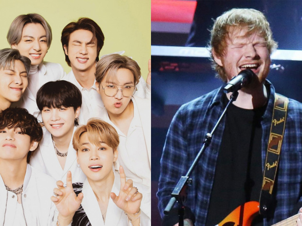 BTS & Coldplay İngiltere Single Listesinde  Ed Sheeran  ile yarışta